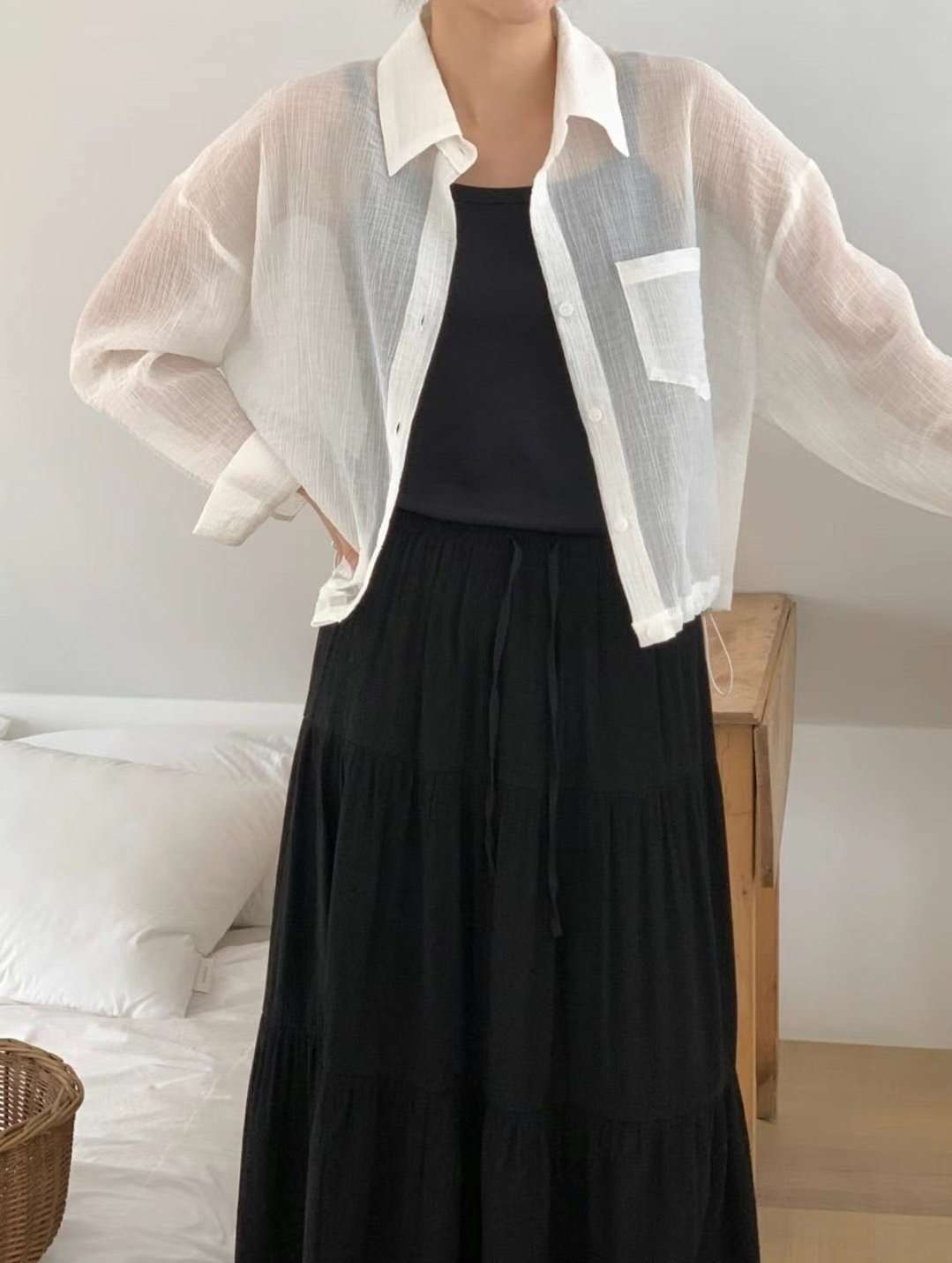 NEAR DEAR東大門㊣代購女士新品時尚休閑人氣推薦襯衫蕾絲衫NEAR DEAR襯衫/蕾絲衫