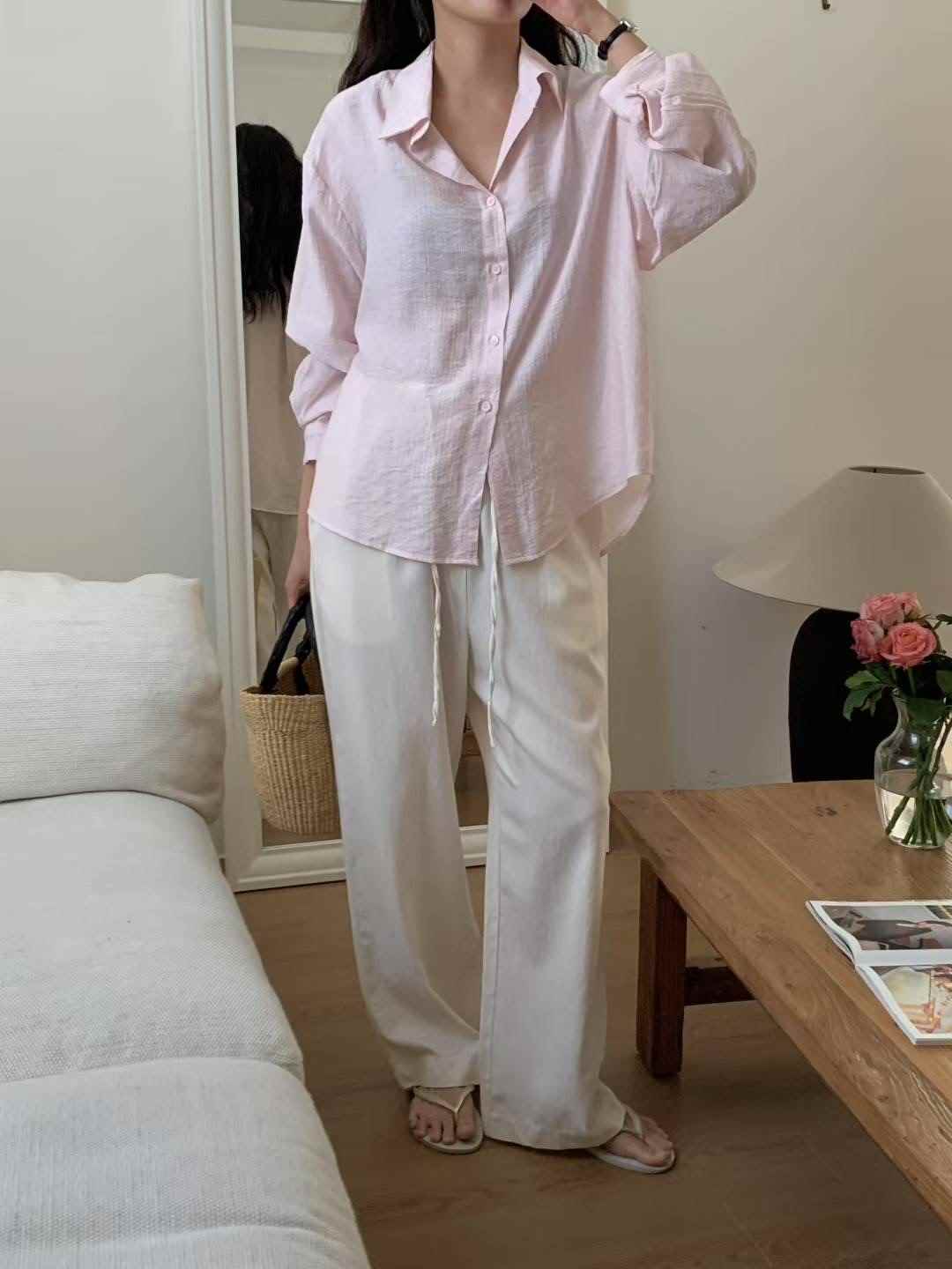 COMMA-콤마-T東大門㊣直郵女裝新款職業熱賣25春夏襯衫蕾絲衫COMMA襯衫/蕾絲衫