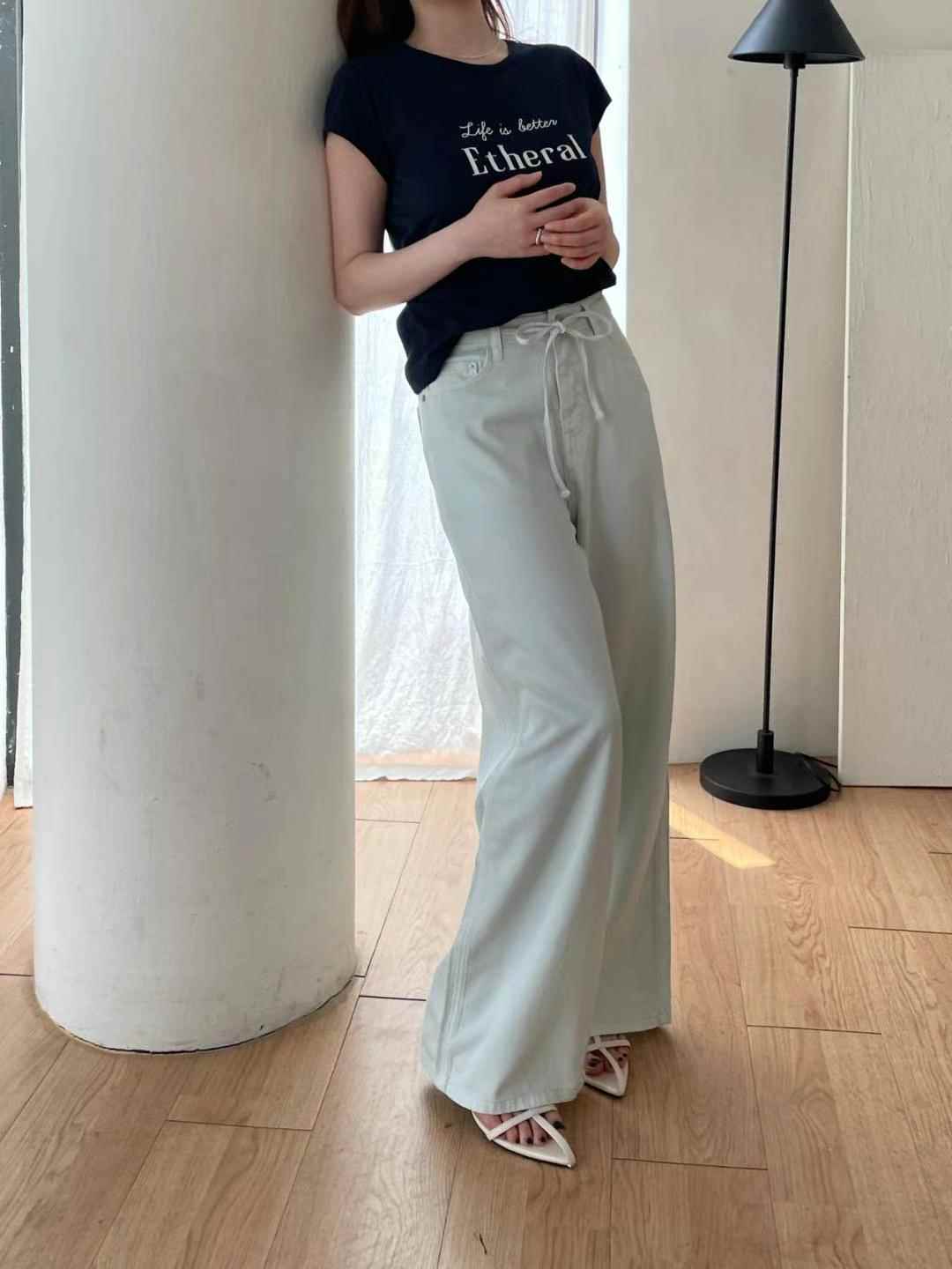 L.REWIND東大門㊣直郵女裝新品人氣職業25春夏真品推薦牛仔褲L.REWIND牛仔褲