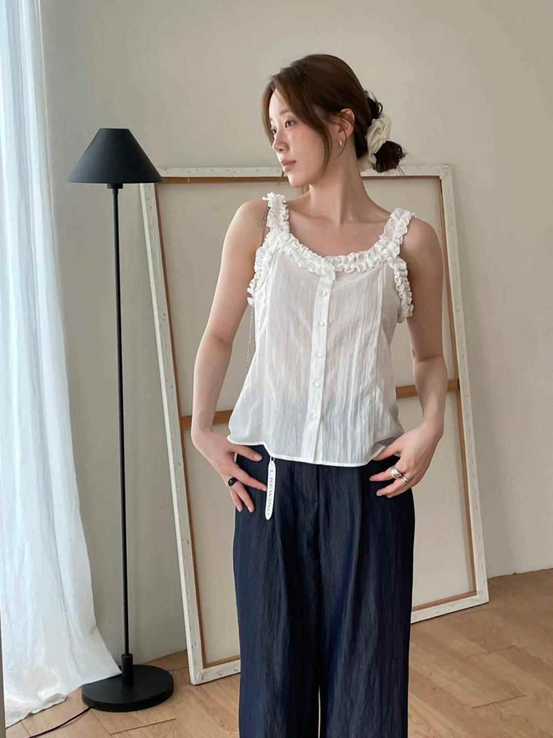 L.REWIND東大門㊣實拍女士新品休閑推薦真品25春夏吊帶背心L.REWIND吊帶/背心