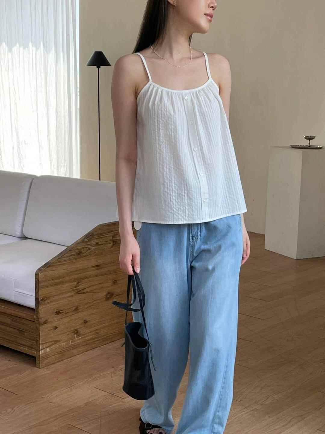 L.REWIND東大門㊣直郵女士新品熱賣推薦職業人氣25春夏吊帶背心L.REWIND吊帶/背心