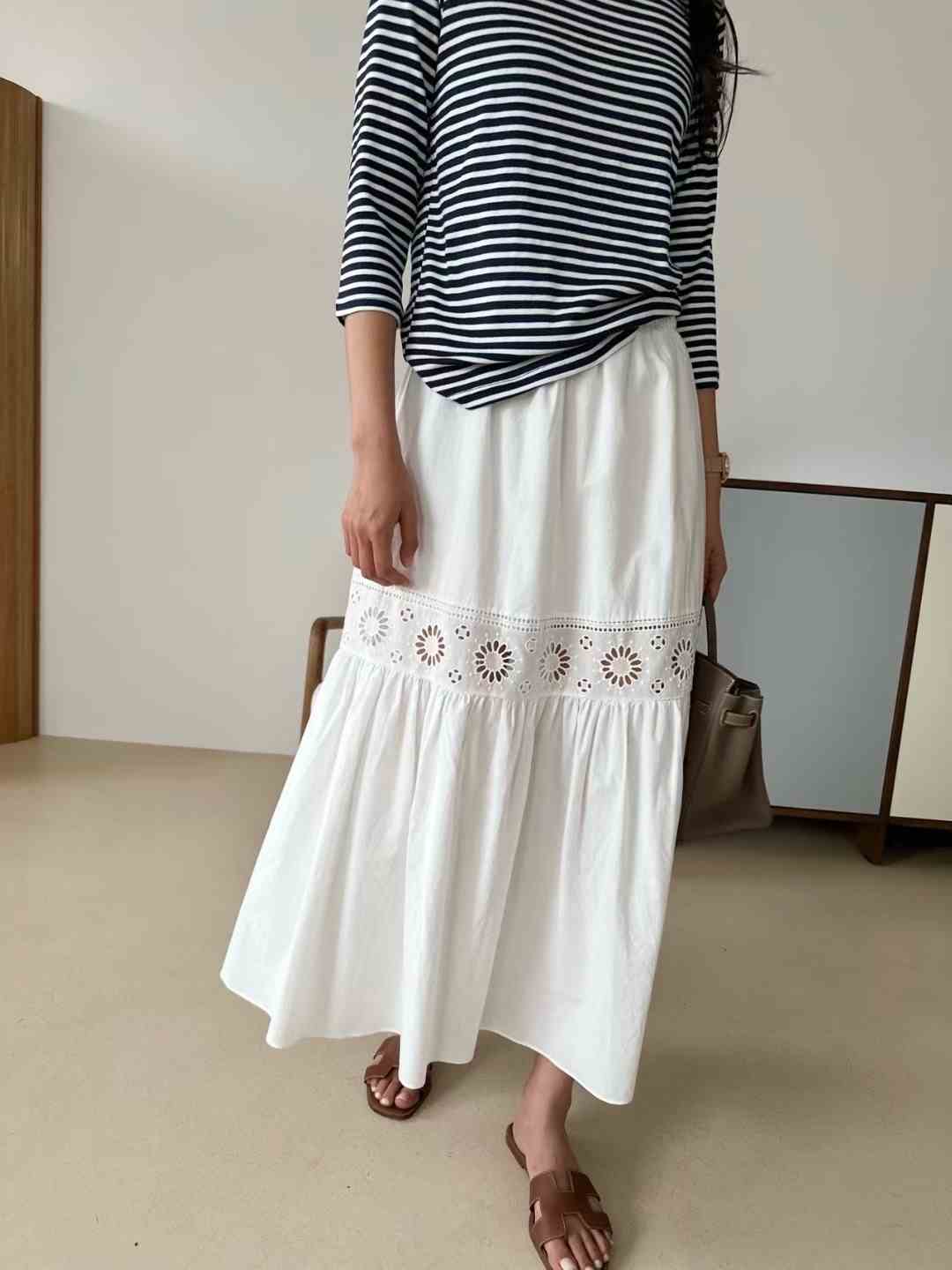 KIND-카인드-OT東大門㊣代購女裝新品25春夏職業長裙蕾絲KIND-ot長裙