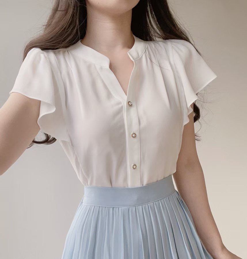 OLIVIA韓國直郵㊣女士新款熱賣職業時尚休閑推薦襯衫蕾絲衫OLIVIA襯衫/蕾絲衫