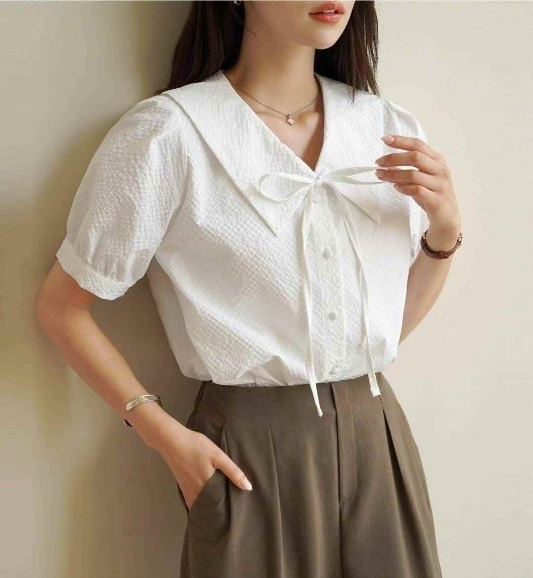 OLIVIA東大門㊣直郵女裝新品休閑真品時尚人氣熱賣襯衫蕾絲衫OLIVIA襯衫/蕾絲衫