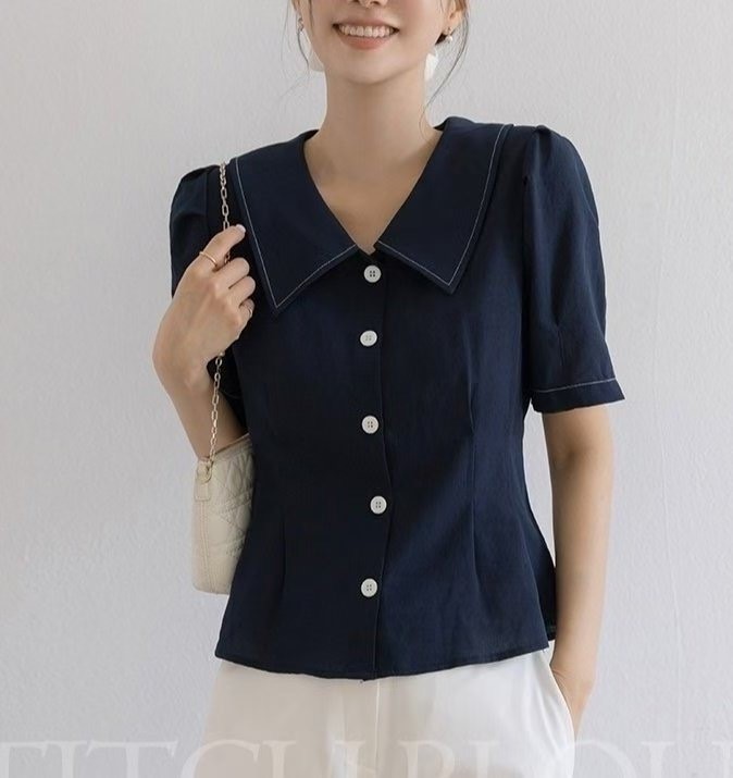 OLIVIA東大門㊣實拍女士新款真品熱賣時尚25春夏襯衫蕾絲衫OLIVIA襯衫/蕾絲衫