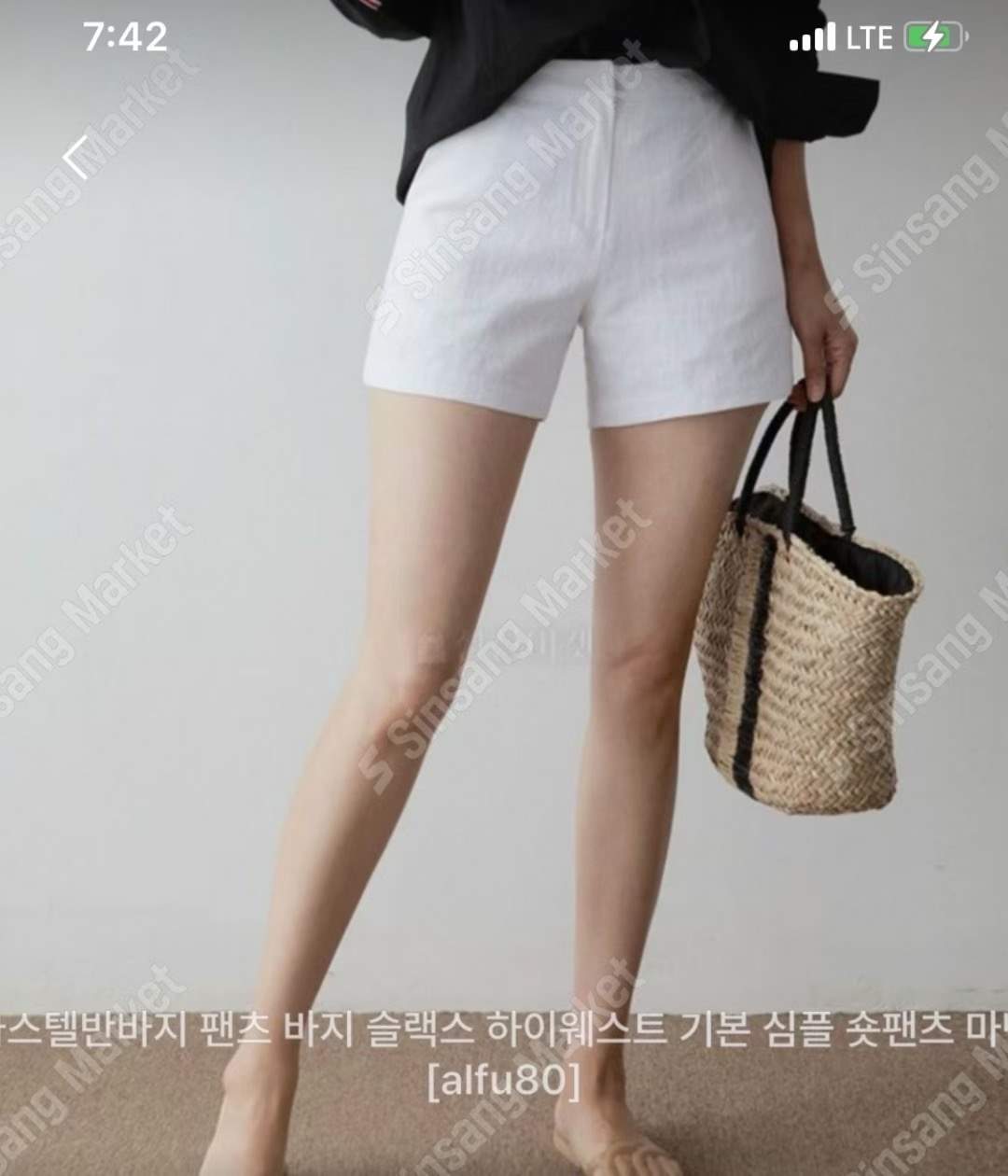 LUVLUV-럽럽-OT東大門㊣實拍女裝新款真品人氣25春夏短褲亞麻LUVLUV-럽럽-OT短褲