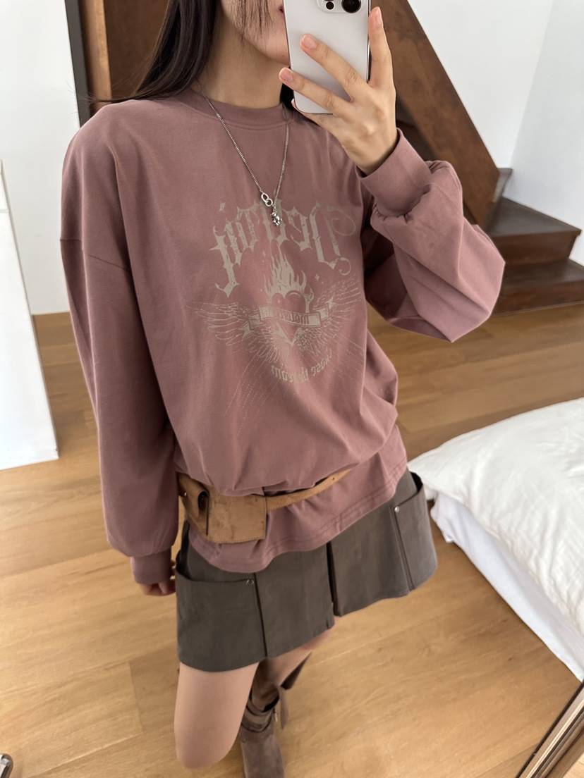I MFACT韓國代購㊣女士新品職業推薦人氣時尚長袖T恤含腰包I MFACT長袖T恤