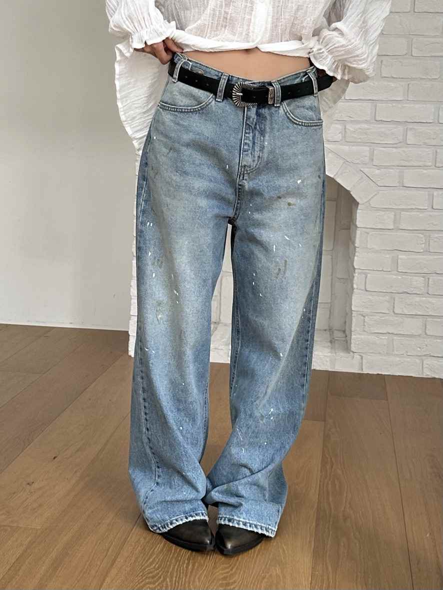 I MFACT東大門㊣代購女裝新款時尚推薦熱賣牛仔褲不含腰帶I MFACT牛仔褲