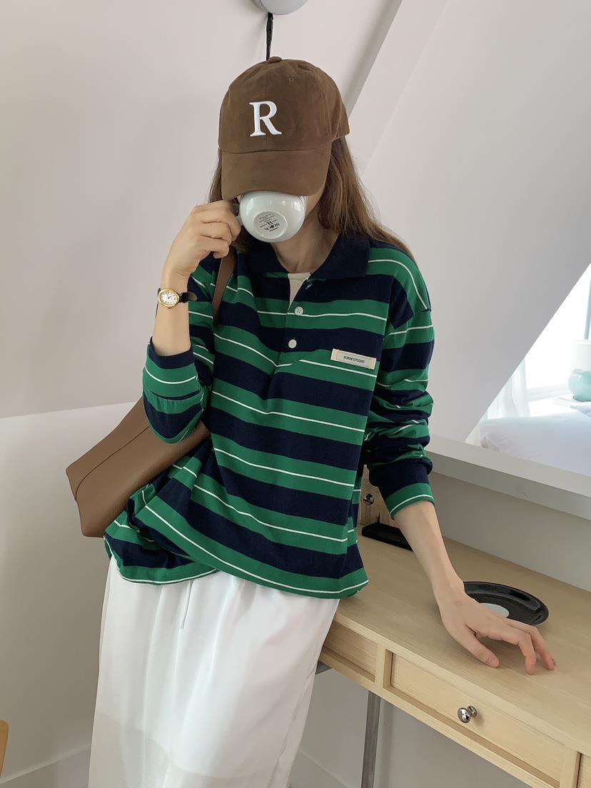 FORMSTUDIO韓國代購㊣女裝新款真品休閑職業熱賣25秋夏長袖T恤FORMSTUDIO長袖T恤