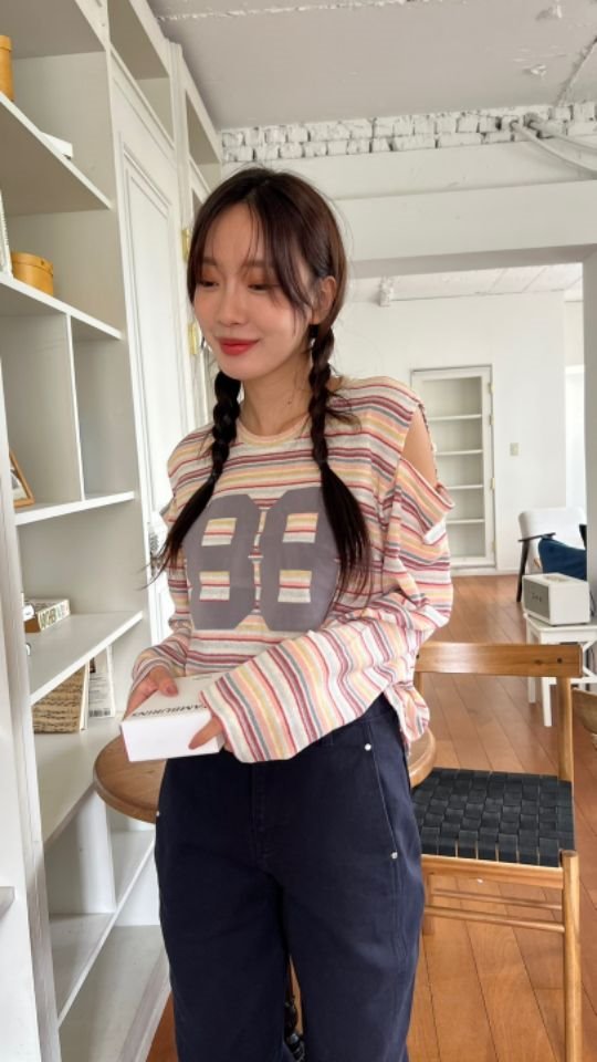 HEY/TO SEWING東大門㊣代購女裝新品職業25秋夏真品長袖T恤BY HEY/TO SEWING長袖T恤