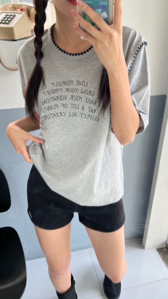 HEY/TO SEWING韓國代購㊣女裝新品25秋夏真品人氣休閑T恤BY HEY/TO SEWINGT恤