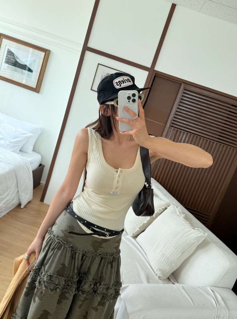 DENVER東大門㊣實拍女士新款人氣真品職業25秋夏休閑吊帶背心DENVER吊帶/背心