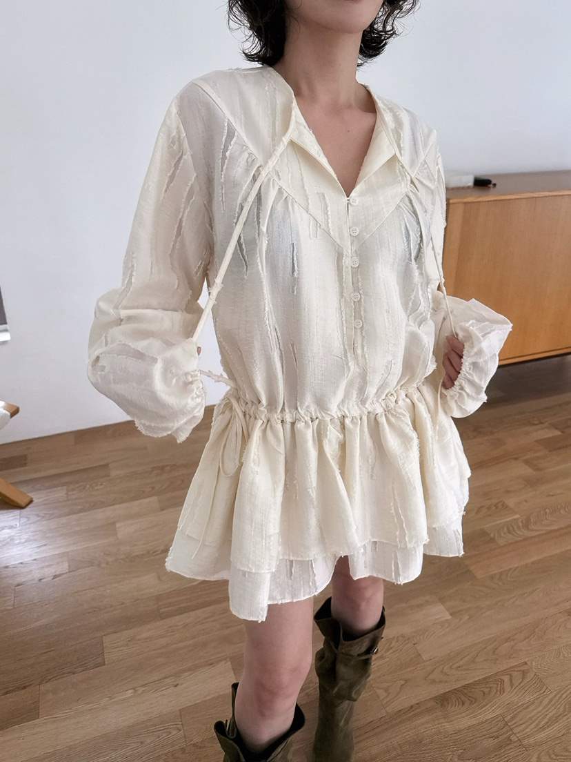 AWESOMESAUCE韓國代購㊣女士新品休閑真品職業連衣裙不含腰帶AWESOME SAUCE連衣裙