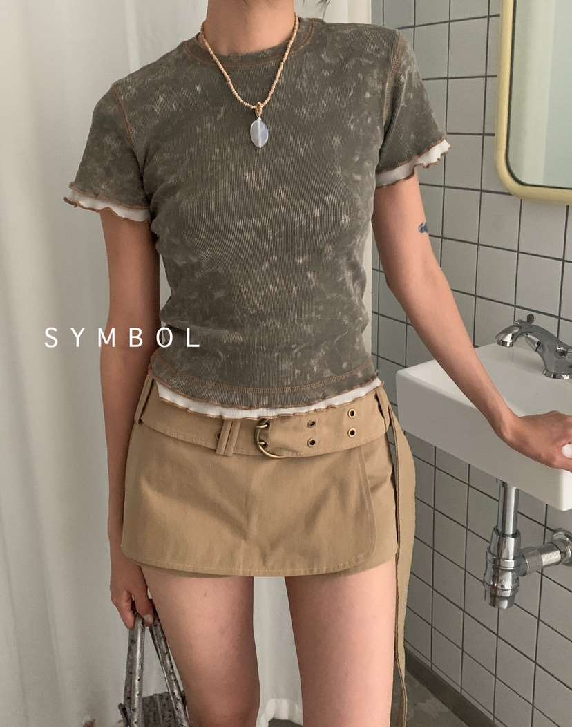 SYMBOL東大門㊣實拍女士新款休閑時尚職業熱賣25秋夏T恤水洗SYMBOLT恤