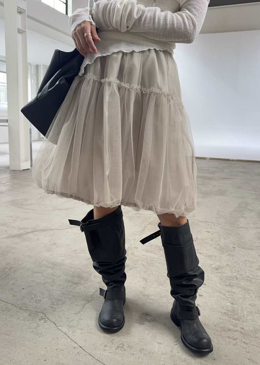 OUPPT東大門㊣實拍女裝新款職業25秋夏時尚半身裙中短裙網眼OUPPT半身裙/中短裙