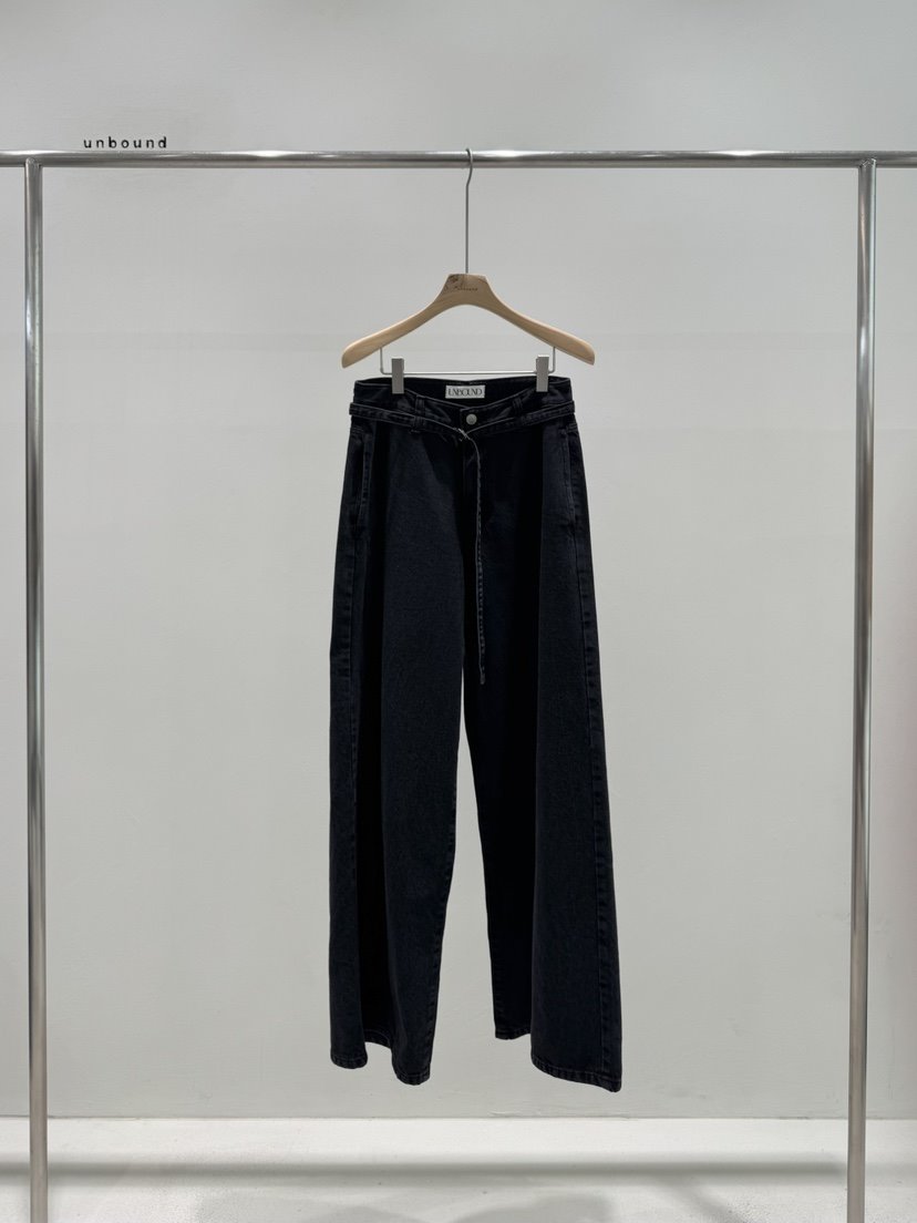 UNBOUND韓國直郵㊣女裝新品25秋夏休閑時尚職業牛仔褲含腰帶UNBOUND牛仔褲