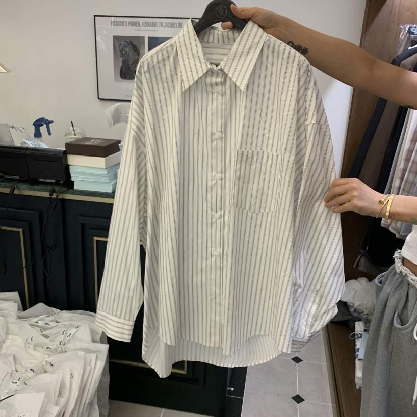 VIRKIN韓國代購㊣女士新款真品時尚休閑職業25秋夏襯衫蕾絲衫VIRKIN襯衫/蕾絲衫