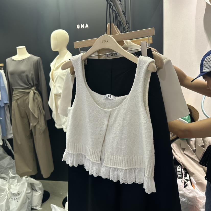 UNA/THE MAY韓國直郵㊣女裝新款時尚職業休閑吊帶背心可愛的THEMAY/UNA吊帶/背心