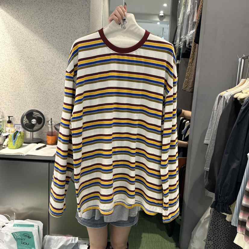 AMOEBA韓國代購㊣女裝新款時尚職業人氣推薦熱賣休閑長袖T恤AMOEBA長袖T恤
