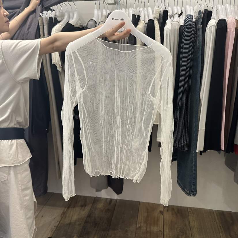 CREAM VILLA東大門㊣代購女裝新品時尚長袖T恤CREAMVILLA長袖T恤