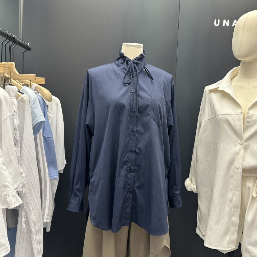UNA/THE MAY韓國代購㊣女裝新款25秋夏休閑人氣襯衫蕾絲衫THEMAY/UNA襯衫/蕾絲衫