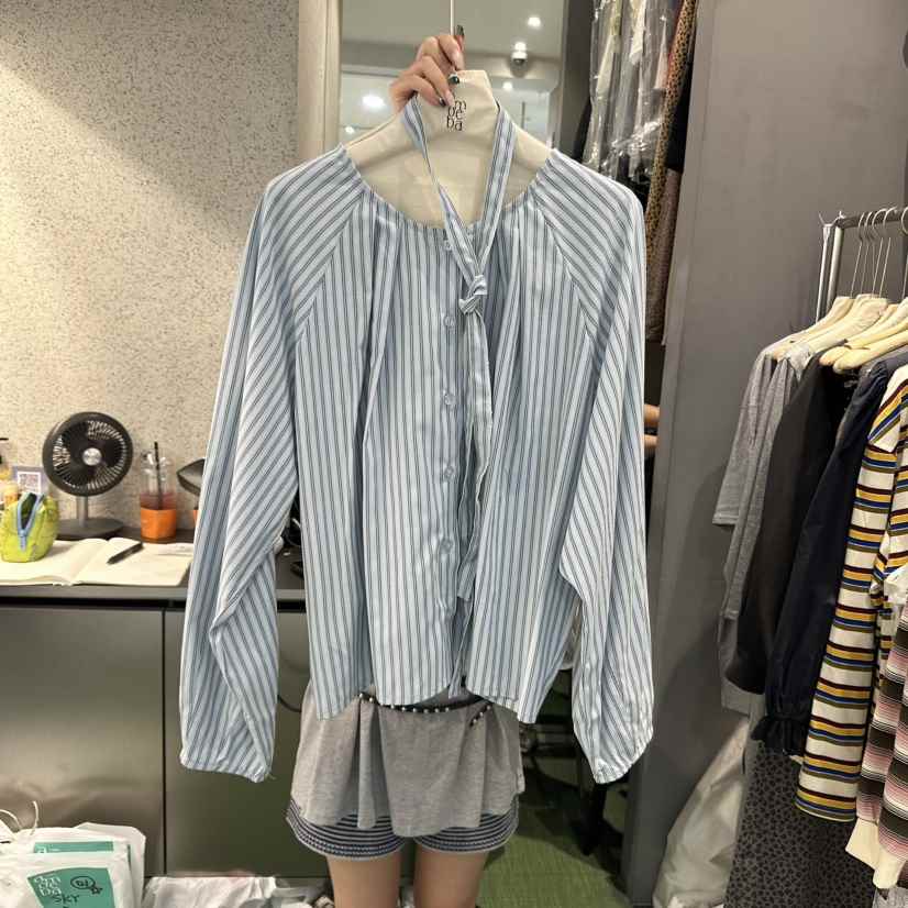 AMOEBA韓國代購㊣女士新品職業推薦時尚25秋夏熱賣襯衫蕾絲衫AMOEBA襯衫/蕾絲衫