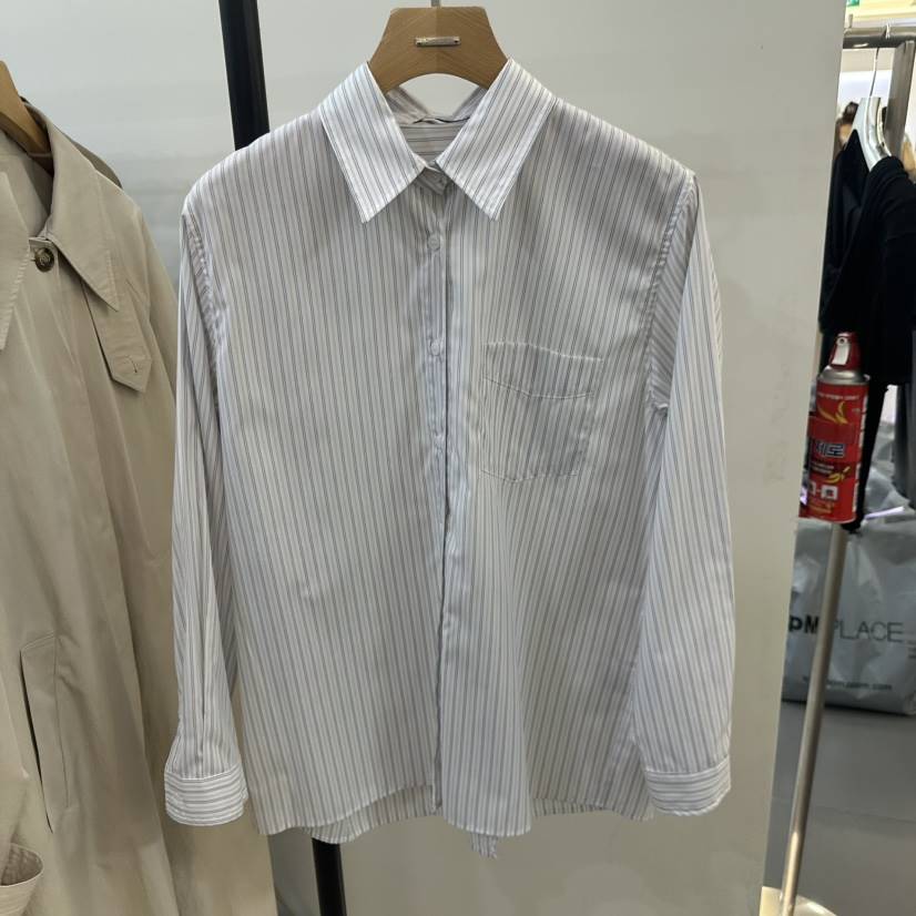 3 ANOTHER東大門㊣代購女士新品職業25秋夏襯衫蕾絲衫條紋3 ANOTHER襯衫/蕾絲衫