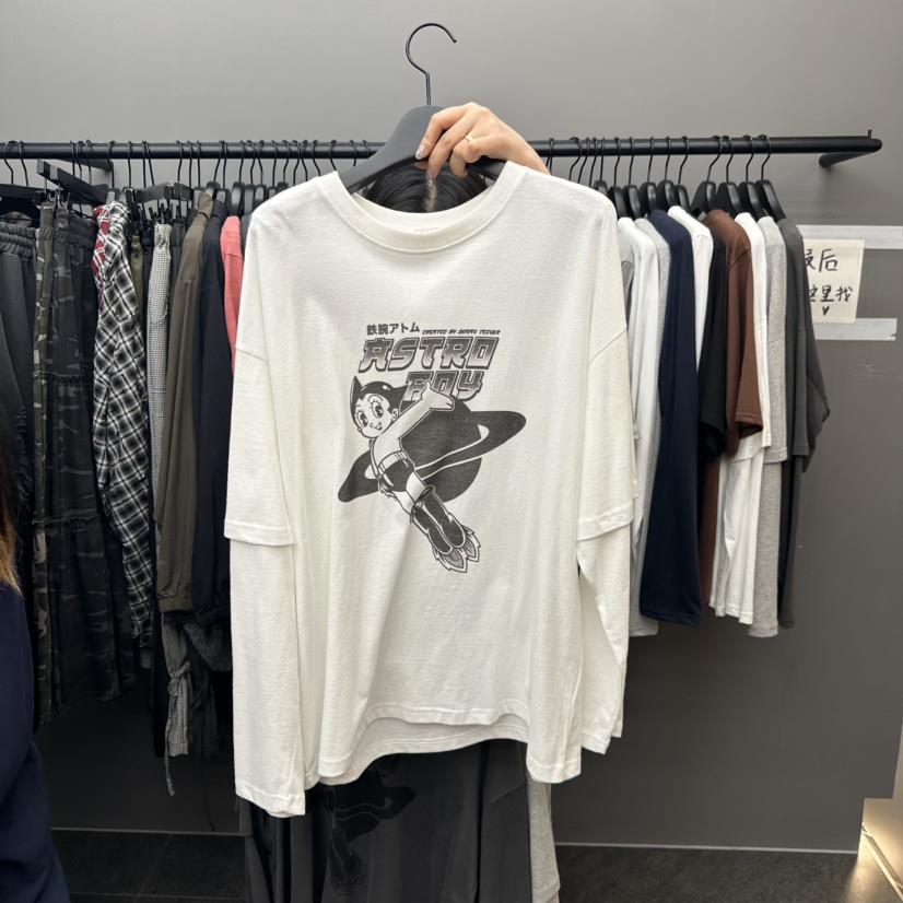 CREDITO韓國代購㊣女士新品職業真品休閑推薦熱賣人氣長袖T恤But ton/BOUTIQUE SEOUL長袖T恤