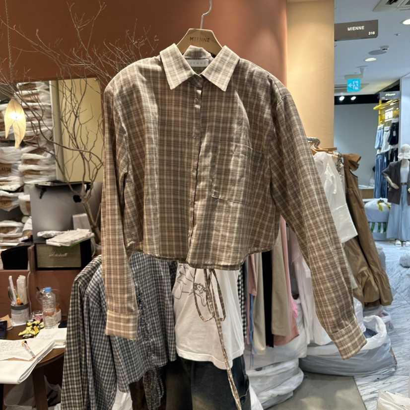 MIENNE韓國代購㊣女裝新品25秋夏熱賣職業真品時尚襯衫蕾絲衫MIENNE襯衫/蕾絲衫