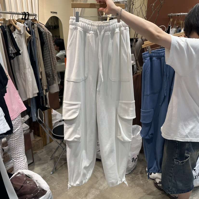 MIENNE韓國代購㊣女士新品推薦休閑時尚熱賣25秋夏休閑褲口袋MIENNE休閑褲