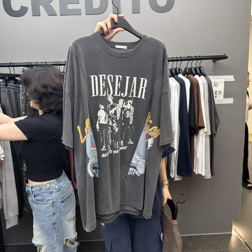 CREDITO東大門㊣直郵女士新品職業熱賣時尚真品25秋夏人氣T恤But ton/BOUTIQUE SEOULT恤