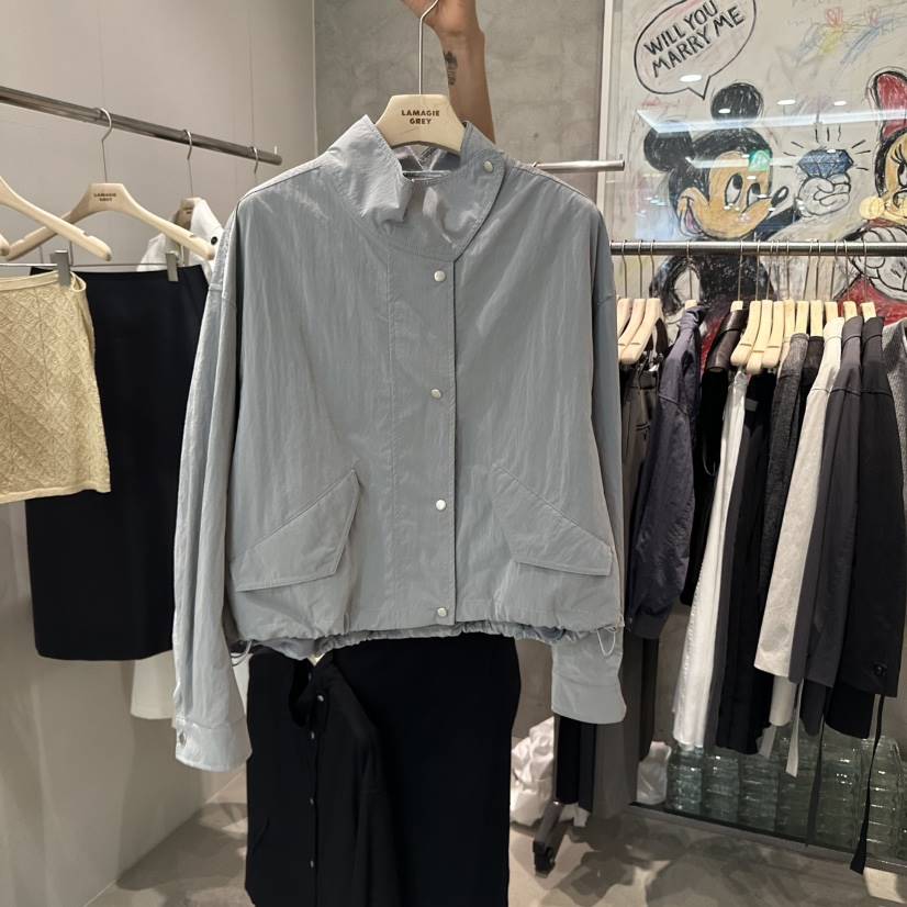 LAMAGIEPIE韓國代購㊣女裝新品推薦休閑時尚真品職業25秋夏夾克LAMAGIE GREY夾克
