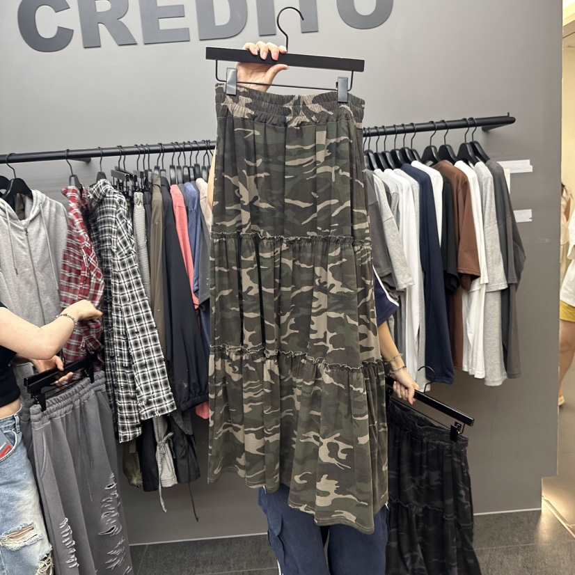 CREDITO東大門㊣代購女士新品時尚熱賣職業人氣真品休閑長裙But ton/BOUTIQUE SEOUL長裙