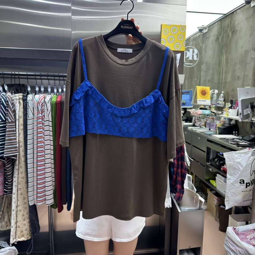 RUNWAY-런웨이韓國直郵㊣女裝新款人氣職業25秋夏真品時尚T恤RUNWAYT恤