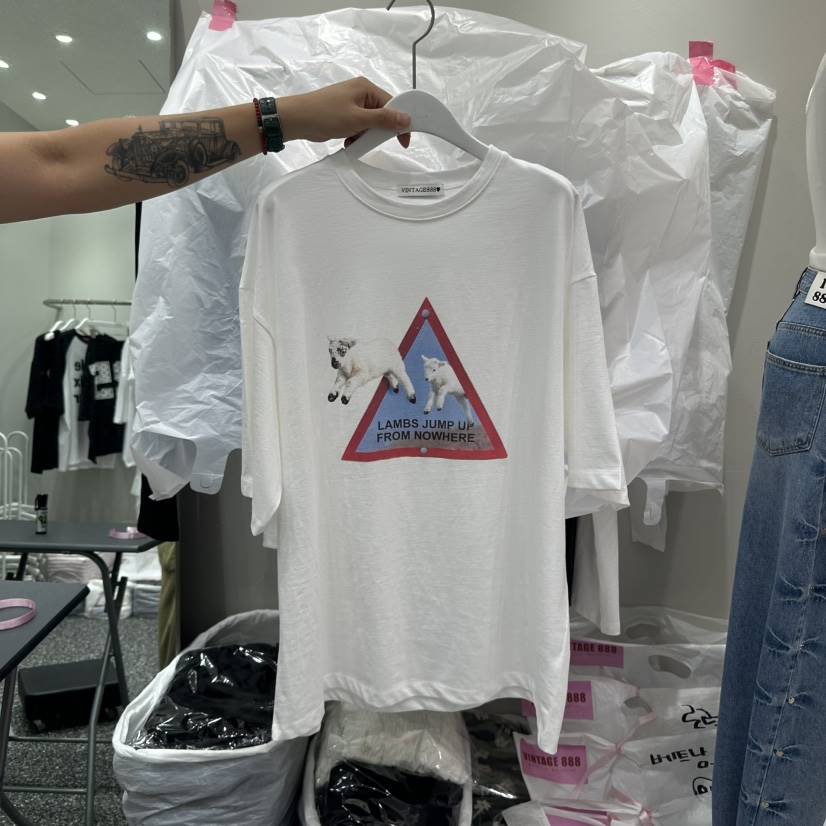 VINTAGE 888韓國直郵㊣女裝新品時尚休閑人氣真品職業熱賣T恤VINTAGE888/TRIPLE EIGHTT恤