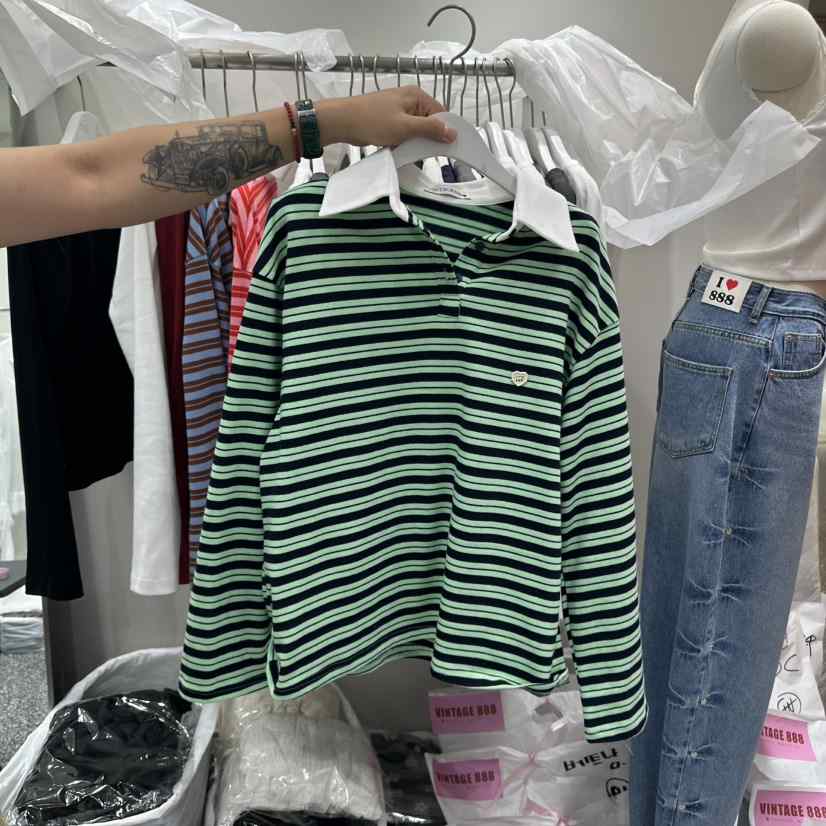 VINTAGE 888韓國代購㊣女裝新品休閑熱賣25秋夏推薦長袖T恤VINTAGE888/TRIPLE EIGHT長袖T恤