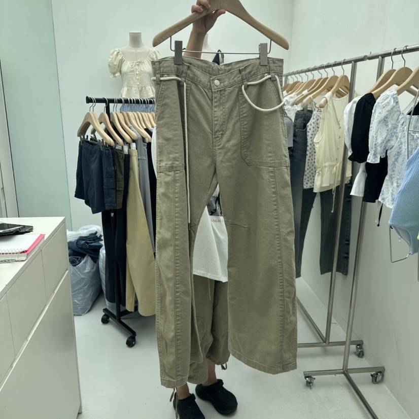 CHAV東大門㊣代購女裝新品休閑真品推薦時尚職業休閑褲含腰繩CHAV休閑褲