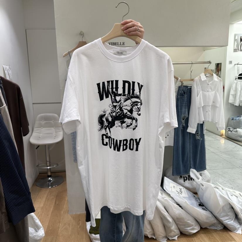 VIBELLE東大門㊣實拍女裝新品推薦25秋夏真品時尚熱賣人氣T恤VIBELLET恤