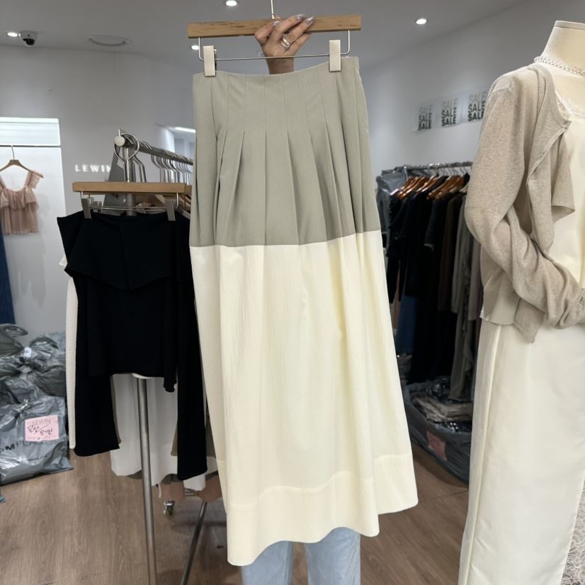 LEWIN韓國代購㊣女裝新品熱賣休閑時尚推薦人氣真品長裙褶皺LEWIN長裙