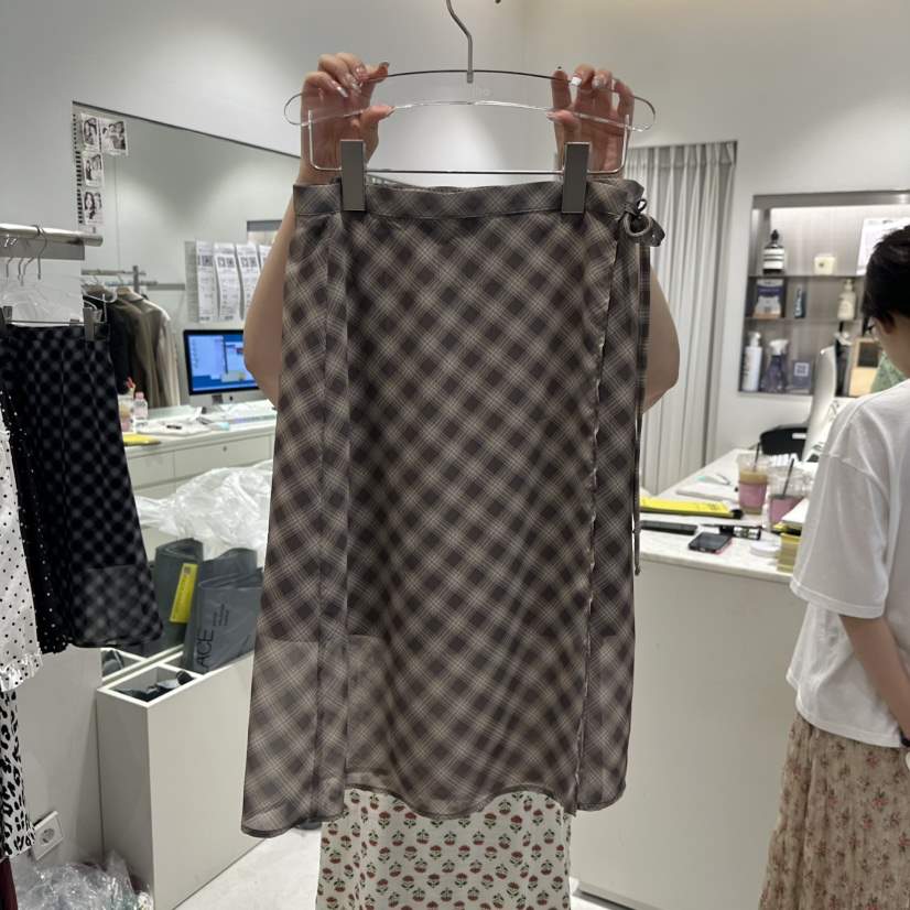 COMBO東大門㊣代購女士新款25秋夏時尚人氣休閑半身裙中短裙COM_BO半身裙/中短裙