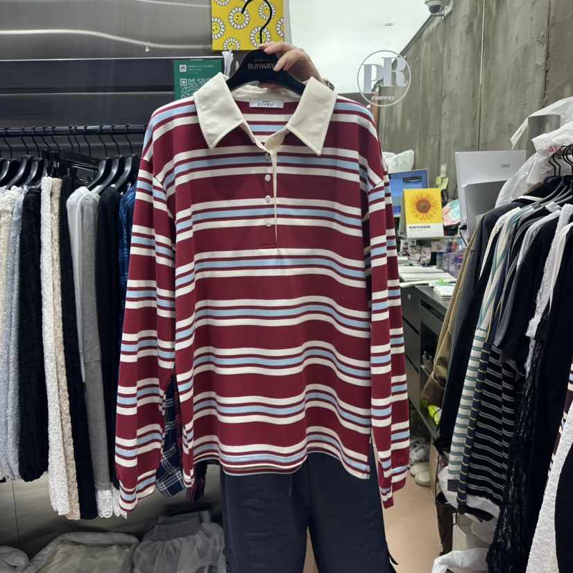 RUNWAY-런웨이韓國直郵㊣女士新品25秋夏真品時尚職業長袖T恤RUNWAY長袖T恤