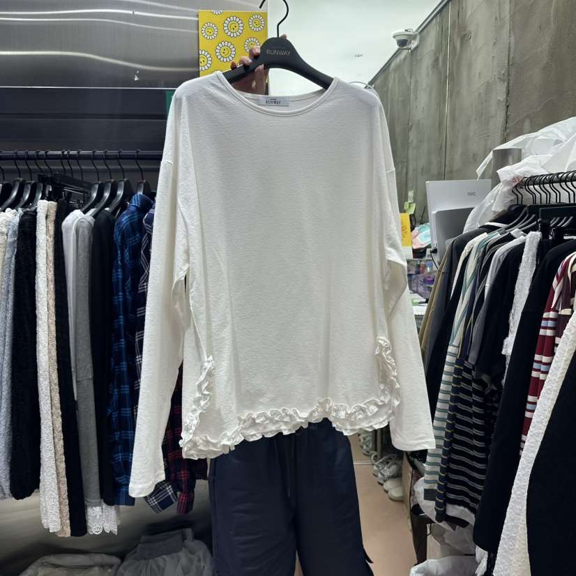 RUNWAY-런웨이韓國代購㊣女裝新品職業熱賣時尚推薦長袖T恤RUNWAY長袖T恤