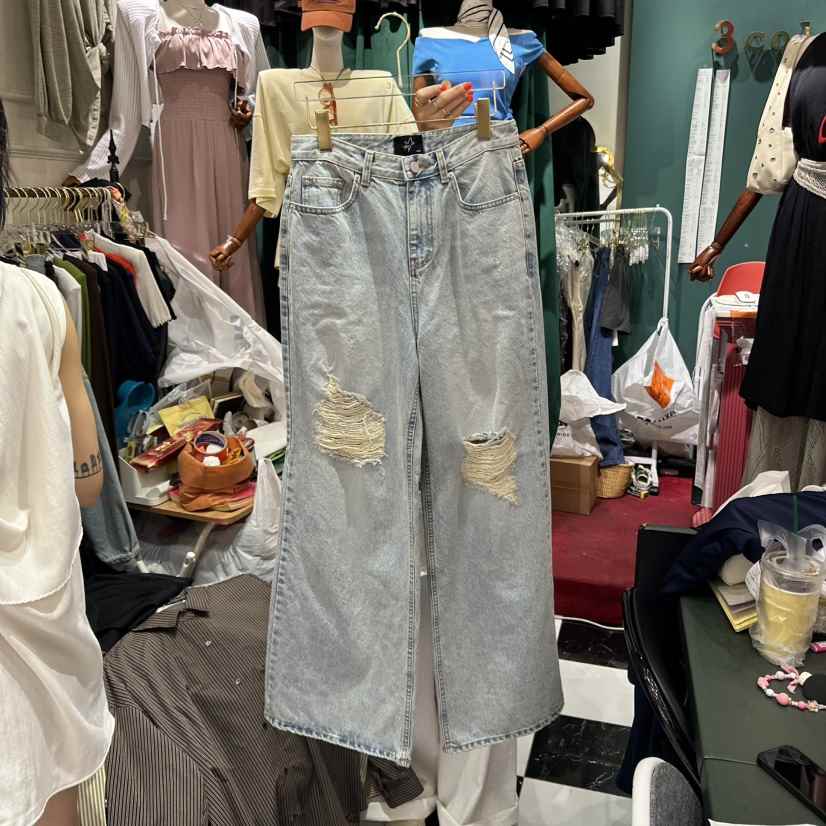 3COLOR東大門㊣直郵女裝新款休閑牛仔褲Three color牛仔褲