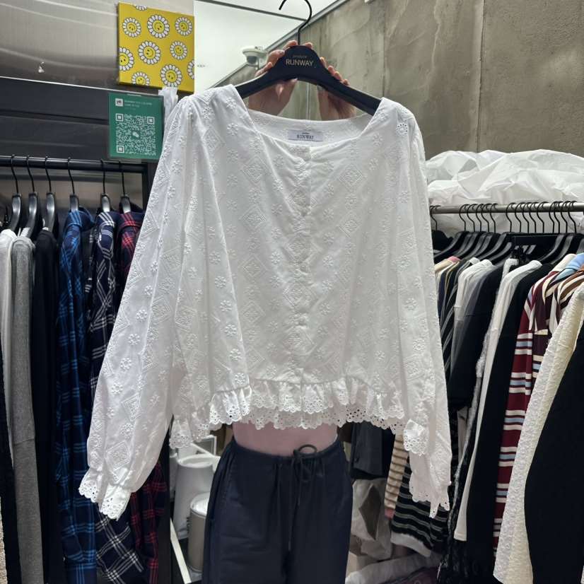 RUNWAY-런웨이東大門㊣實拍女士新款真品熱賣25秋夏襯衫蕾絲衫RUNWAY襯衫/蕾絲衫