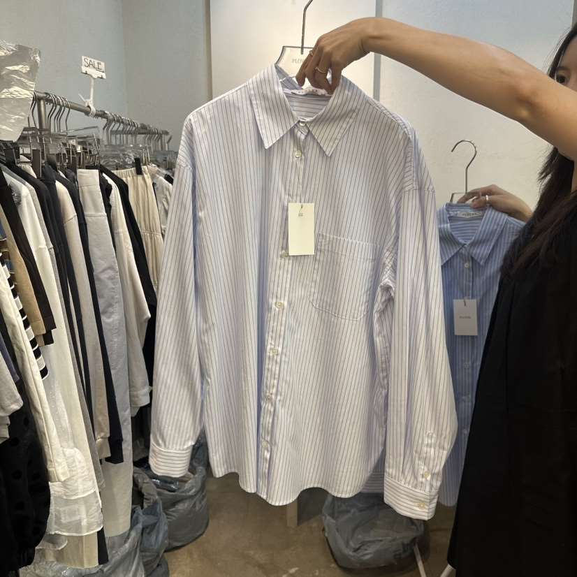 PLOVER東大門㊣代購女士新品職業推薦人氣25秋夏襯衫蕾絲衫PLO_VER襯衫/蕾絲衫