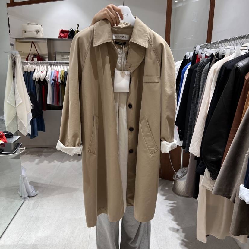 TEMPTING東大門㊣直郵女裝新品休閑推薦熱賣時尚真品長款風衣TEMPTING長款風衣