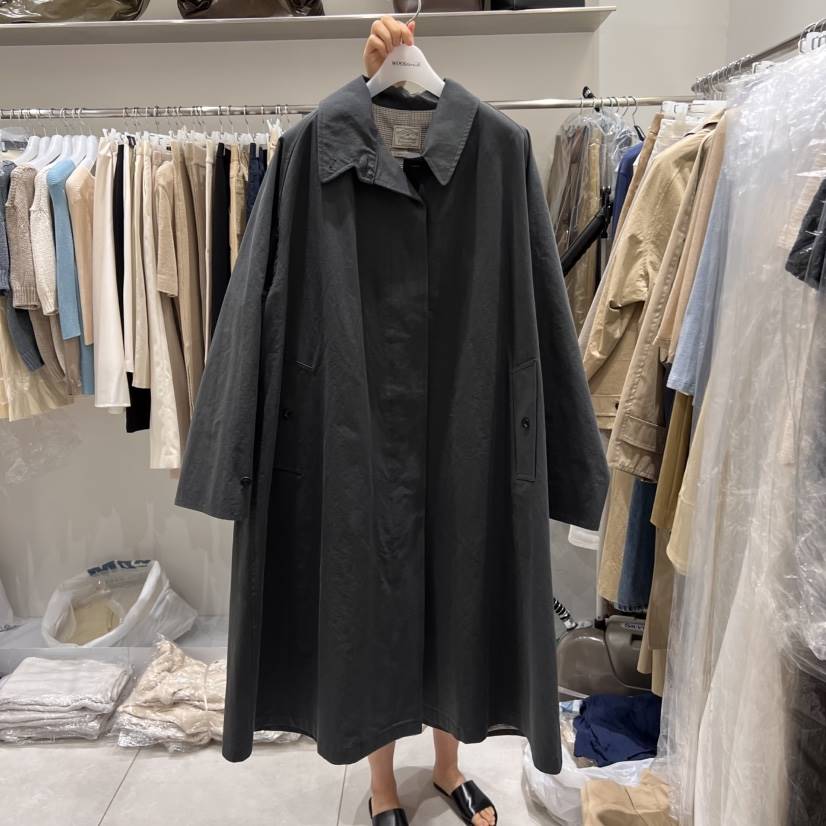 WOOD SAGE韓國直郵㊣女裝新款休閑時尚25秋夏推薦長款風衣WOOD SAGE長款風衣