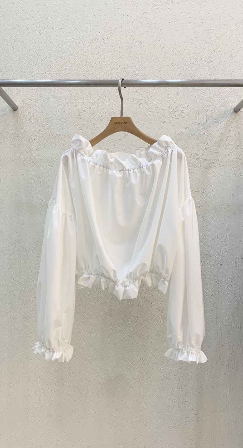 LIGHT AND SALT韓國直郵㊣女裝新品真品職業時尚襯衫蕾絲衫LIGHT AND SALT襯衫/蕾絲衫