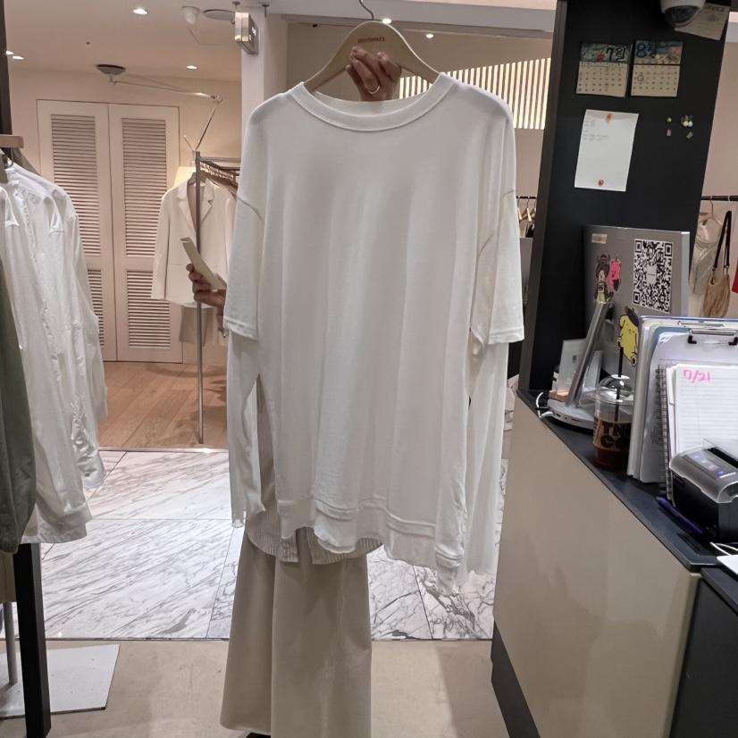 SELF SERVICE東大門㊣代購女士新品25秋冬真品長袖T恤天鵝絨SELF SERVICE長袖T恤