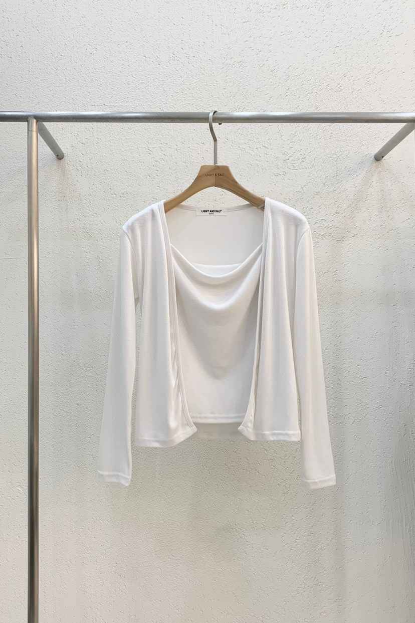 LIGHT AND SALT東大門㊣代購女士新品推薦套裝兩件套開衫LIGHT AND SALT套裝